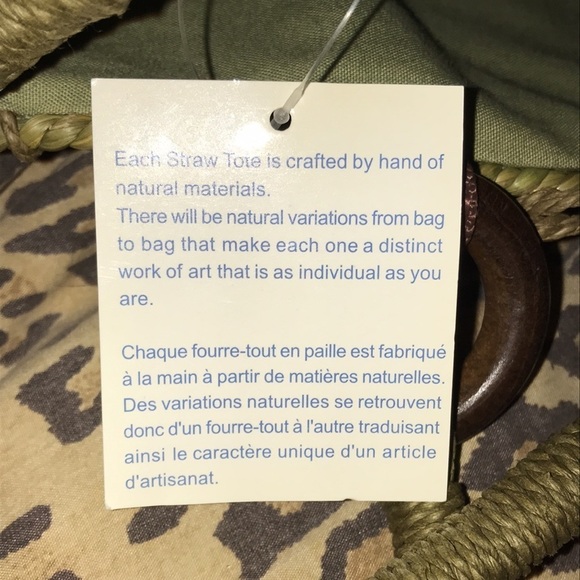 Vintage Avon Green beach / tote  bag matching beaded cuff bracelet NWT - Picture 16 of 16